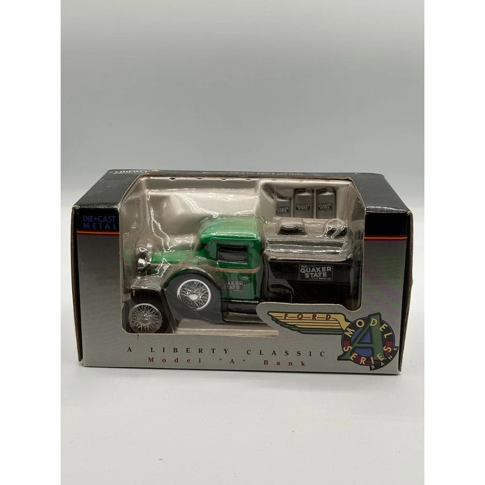 Liberty Classics Ford Model A Bank Quaker State Die-Cast Metal Truck 02062